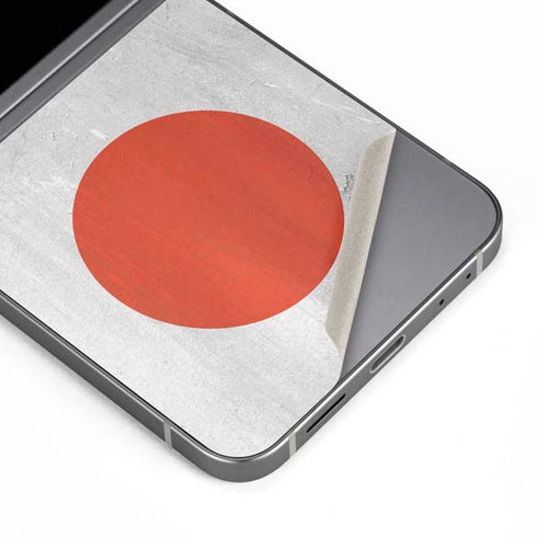 Japanese Flag Distressed Galaxy Z Flip6 Skin